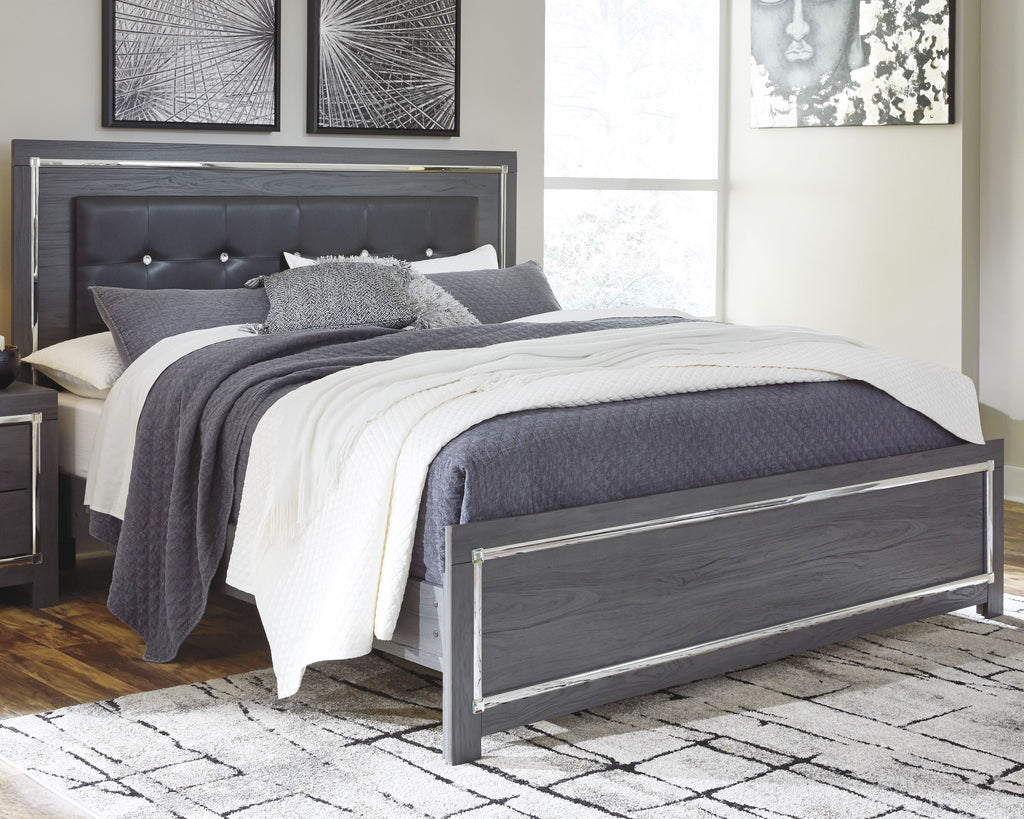 Lodanna B214B10 Gray King Panel Bed