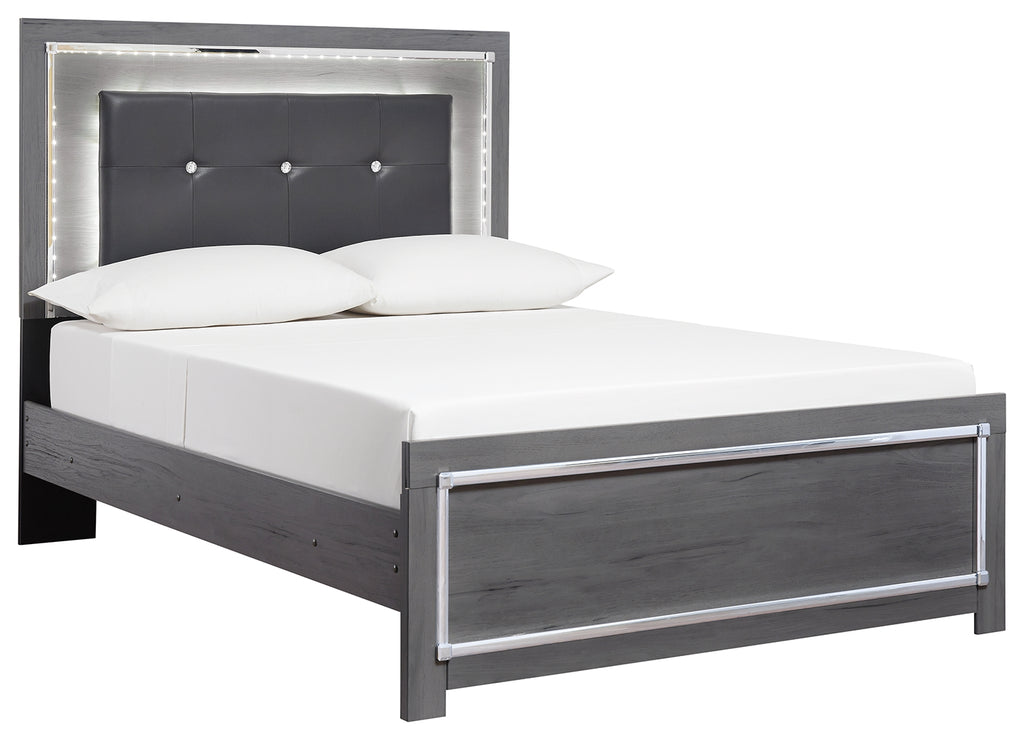 Lodanna B214B4 Gray Full Panel Bed