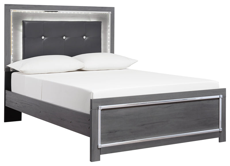 Lodanna B214B4 Gray Full Panel Bed