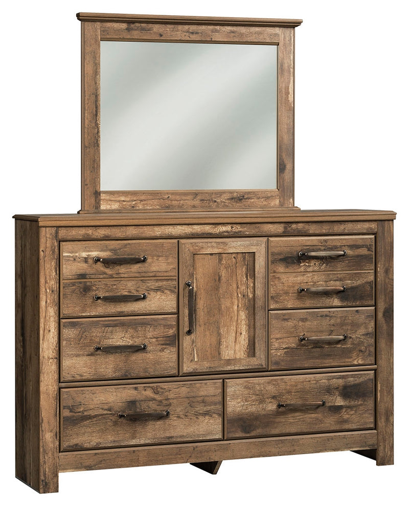 Blaneville B224B1 Brown Dresser and Mirror