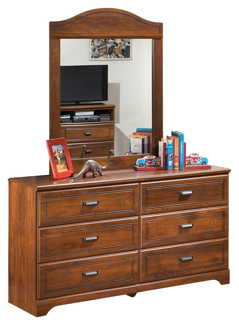 Barchan B228B1 Medium Brown Dresser and Mirror