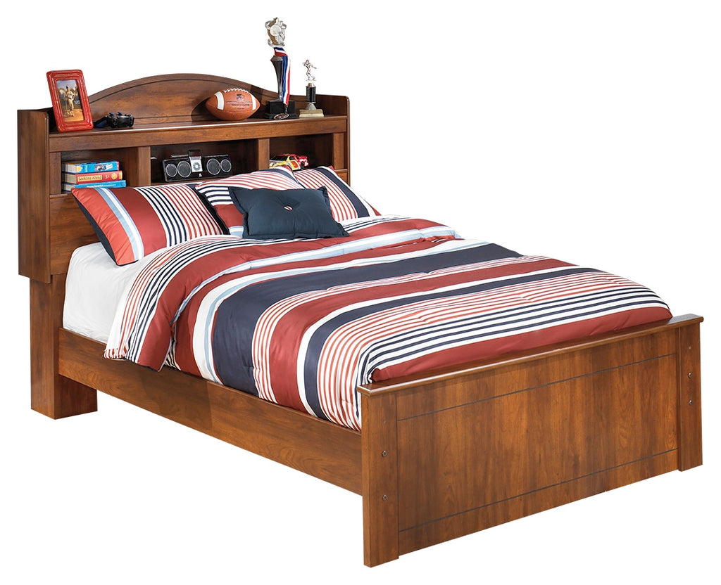 Barchan B228B15 Medium Brown Full Bookcase Bed
