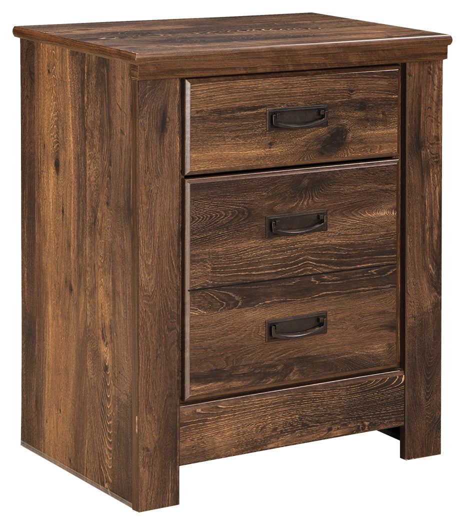 Quinden B246-92 Dark Brown Two Drawer Night Stand