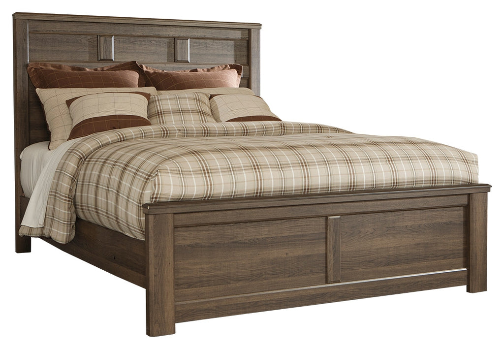 Juararo B251B6 Dark Brown Queen Panel Bed