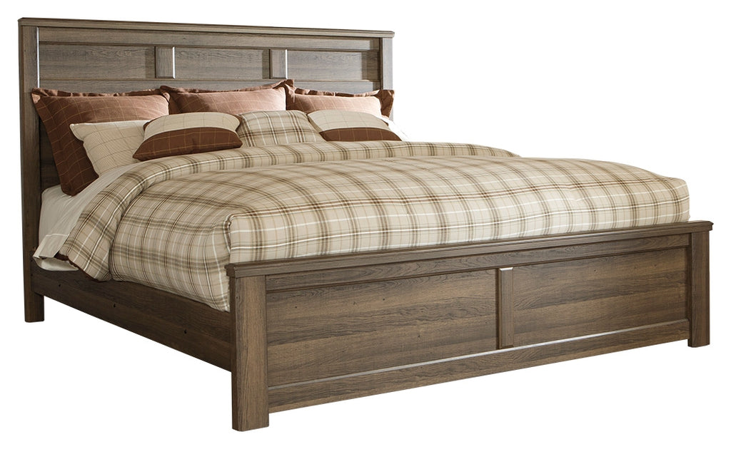 Juararo B251B9 Dark Brown King Panel Bed