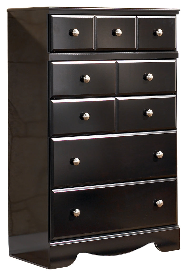 Shay B271-46 Almost Black Five Drawer Chest