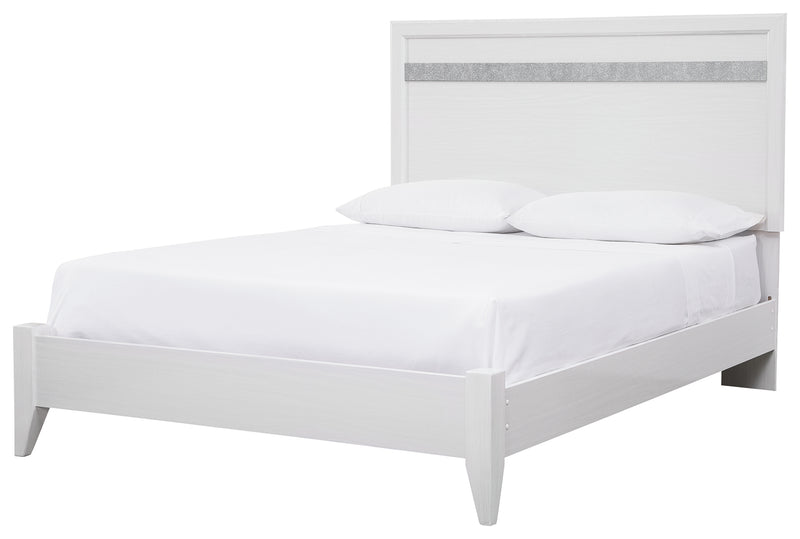 Jallory B302B2 White Queen Panel Bed