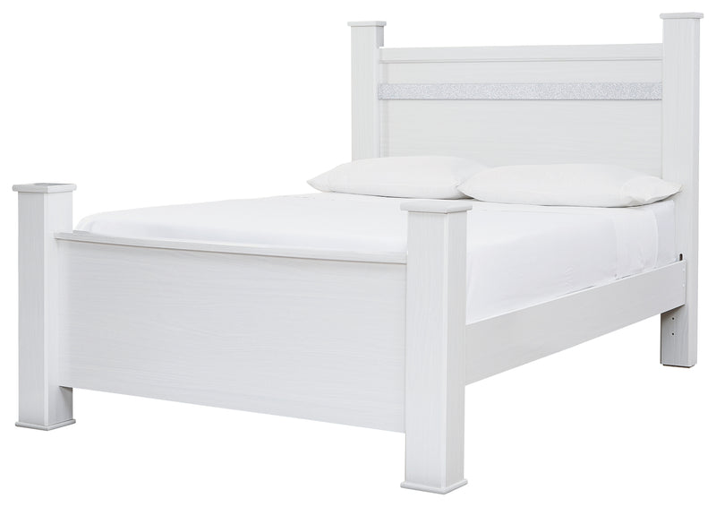 Jallory B302B4 White Queen Poster Bed