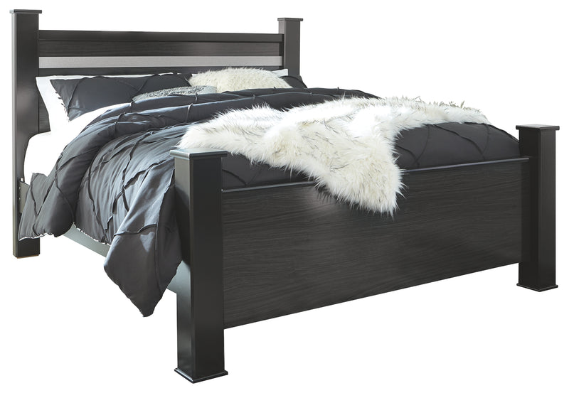 Starberry B304B10 Black King Poster Bed