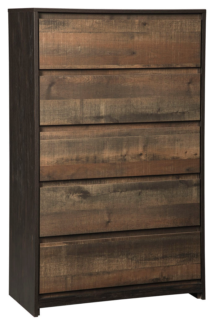 windlore dark brown dresser Signature Design by Ashley Windlore Dark Brown Five Drawer Chest