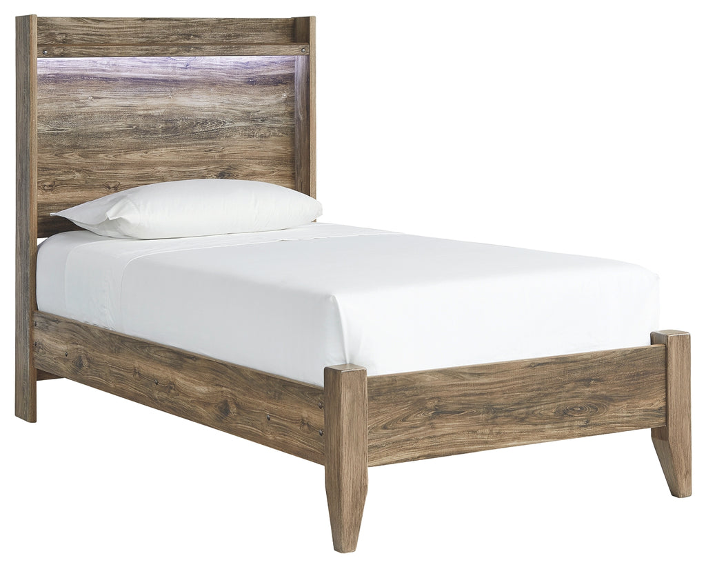 Rusthaven B322B2 Brown Twin Panel Bed