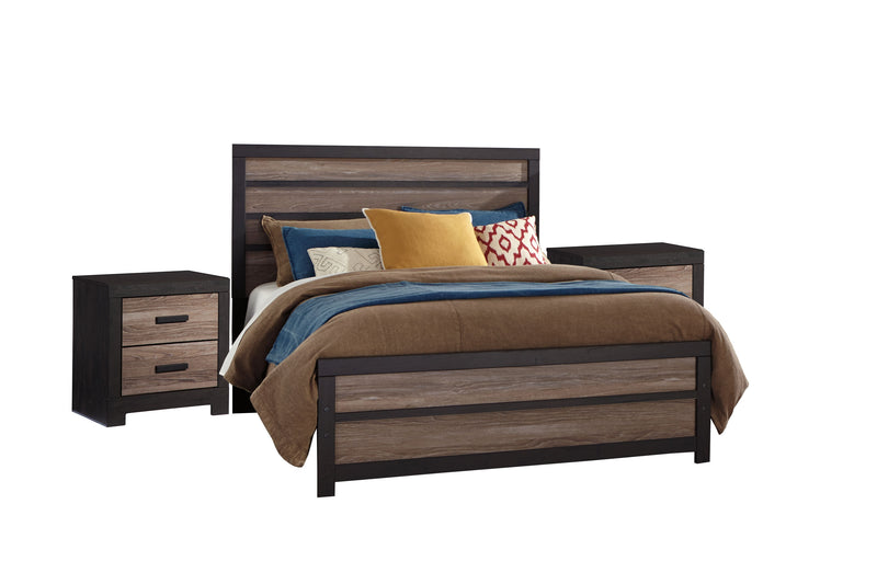 Harlinton B325 Warm Gray/Charcoal 5-Piece Bedroom Set
