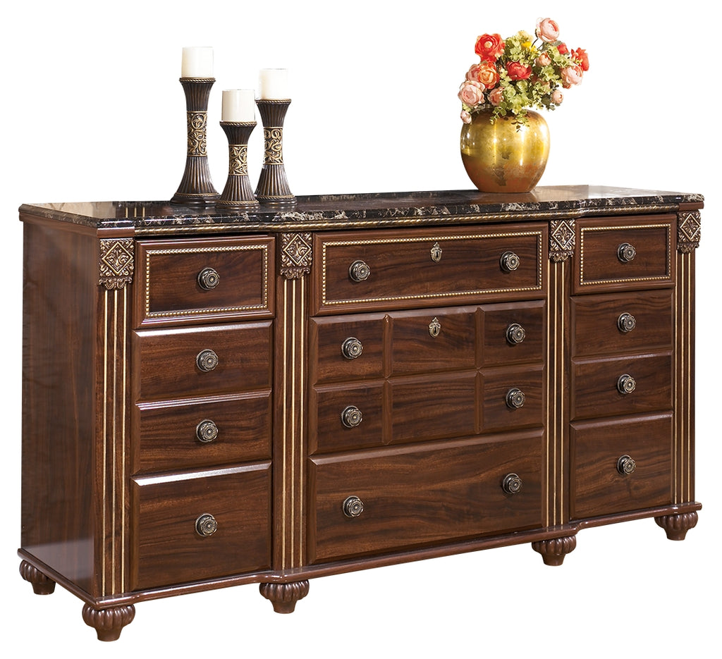 Gabriela B347-31 Dark Reddish Brown Dresser