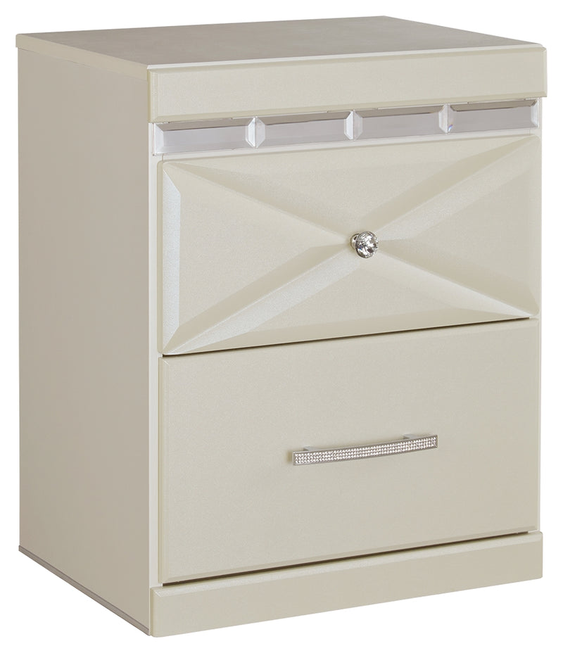 Dreamur B351-92 Champagne Two Drawer Night Stand