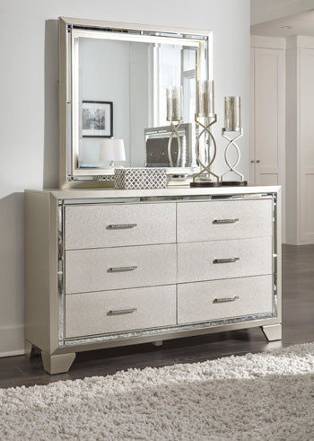 Lonnix B410-26 Silver Finish Bedroom Mirror