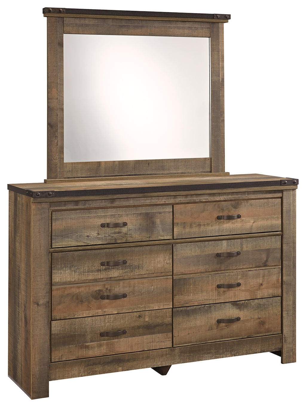 Trinell B446B1 Brown Dresser and Mirror
