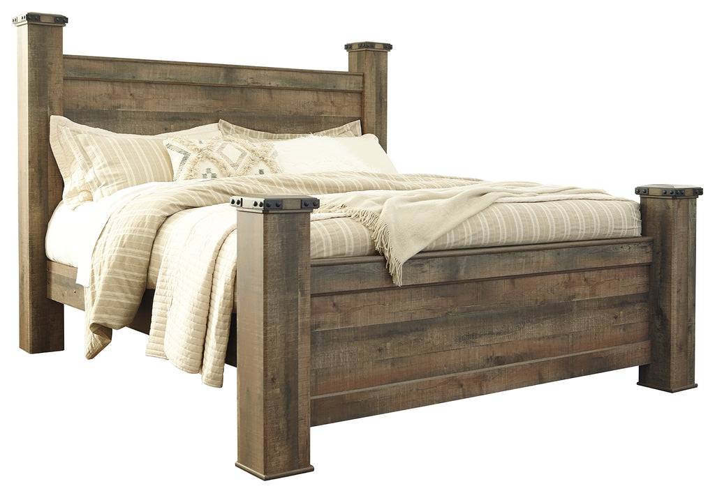 Trinell B446B45 Brown King Poster Bed