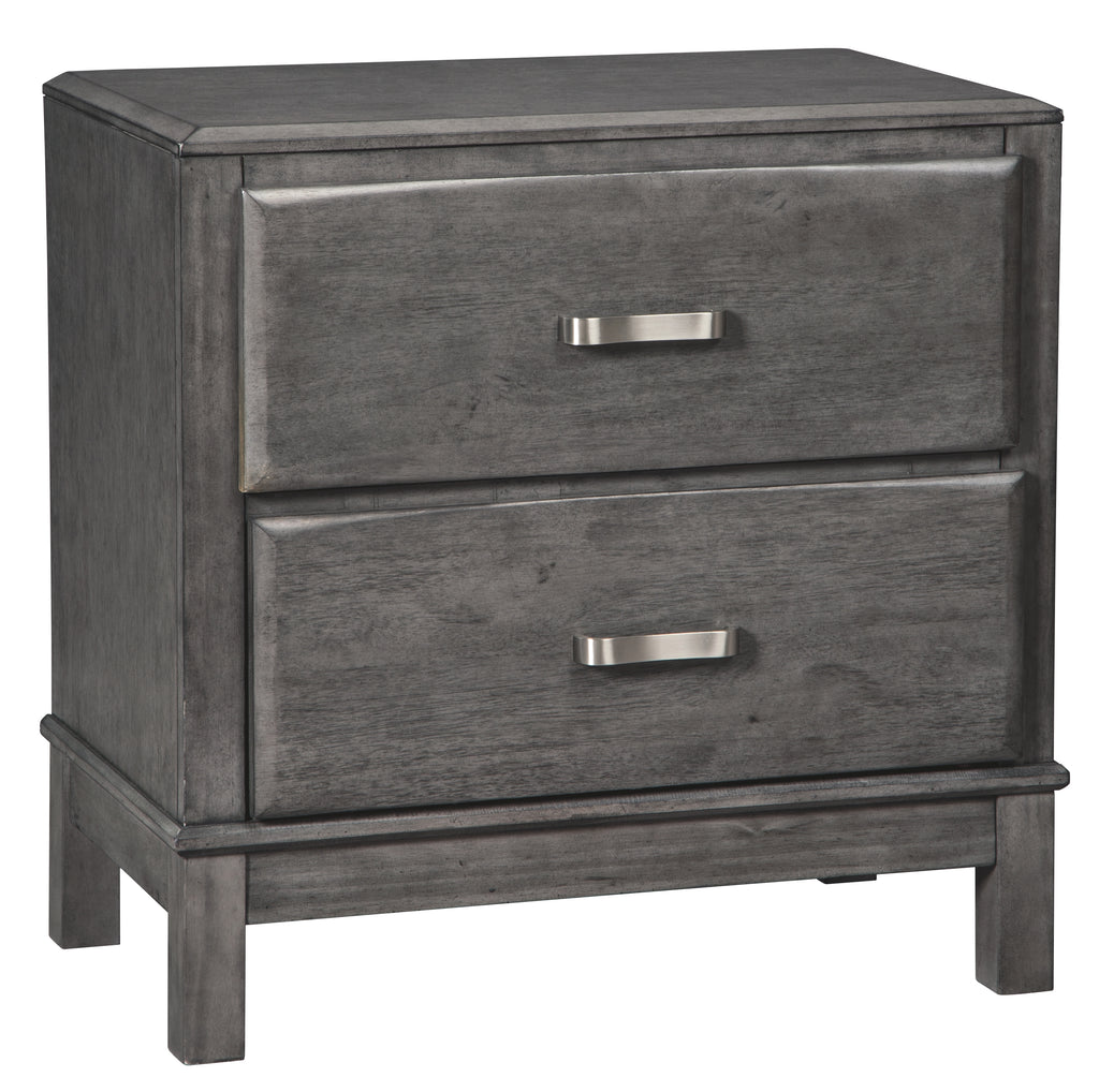 Caitbrook B476-92 Gray Two Drawer Night Stand