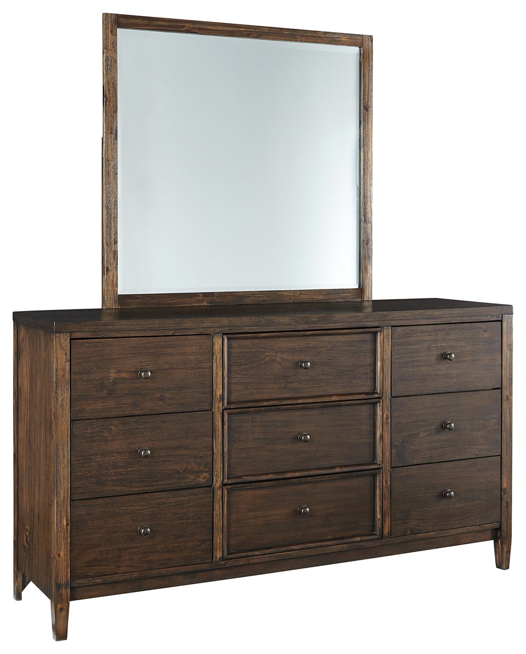 Kisper B513B1 Brown Dresser and Mirror