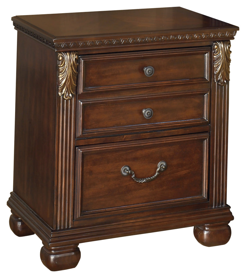 Leahlyn B526-92 Warm Brown Two Drawer Night Stand