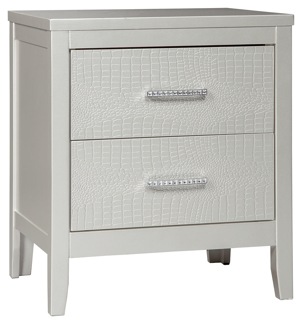 Olivet B560-92 Silver Two Drawer Night Stand