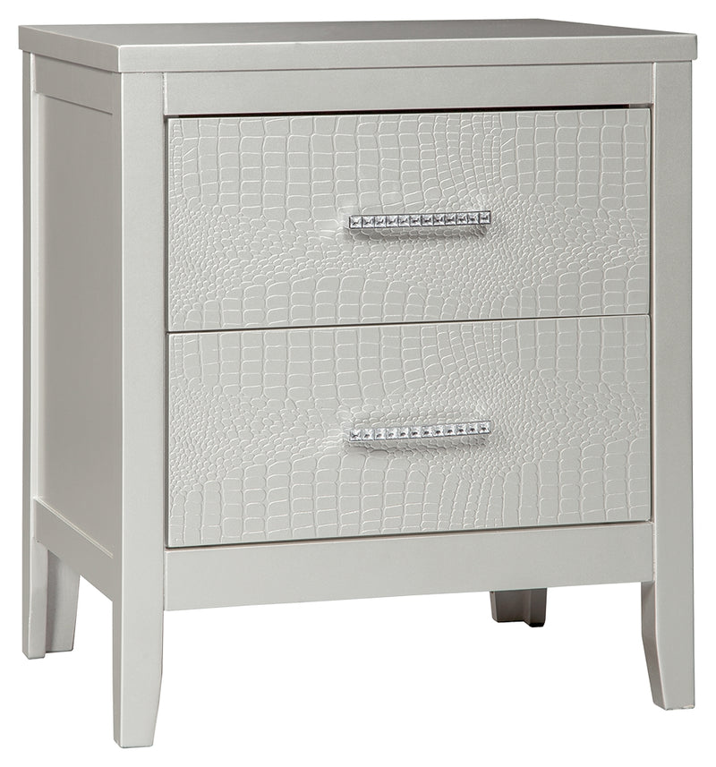 Olivet B560-92 Silver Two Drawer Night Stand