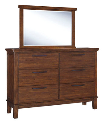 Ralene B594-36 Medium Brown Bedroom Mirror