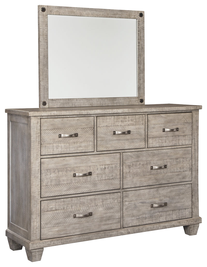 Naydell B639B1 Rustic Gray Dresser and Mirror