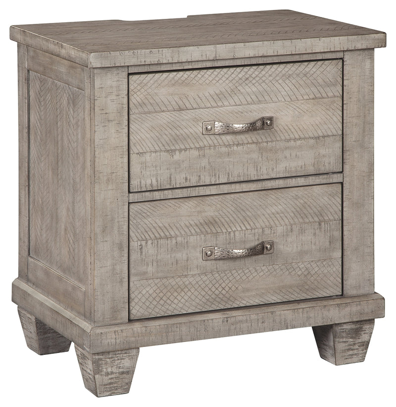 Naydell B639-92 Rustic Gray Two Drawer Night Stand