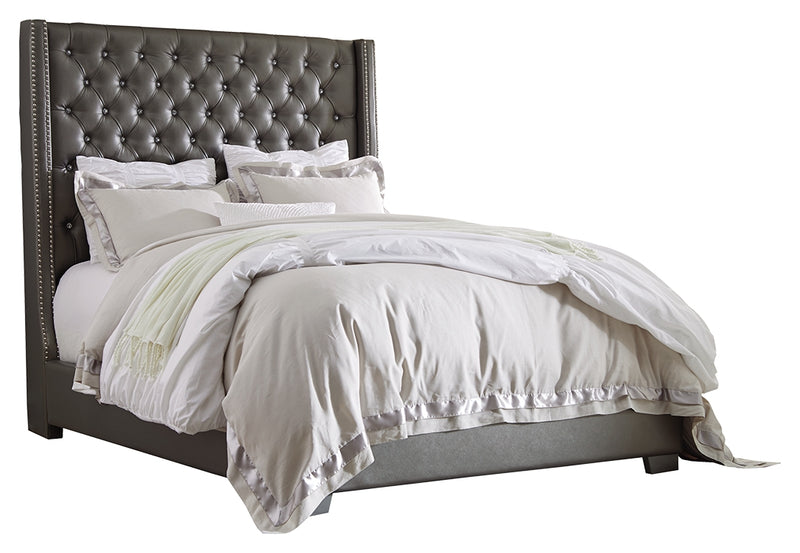 Coralayne B650B21 Silver California King Upholstered Bed