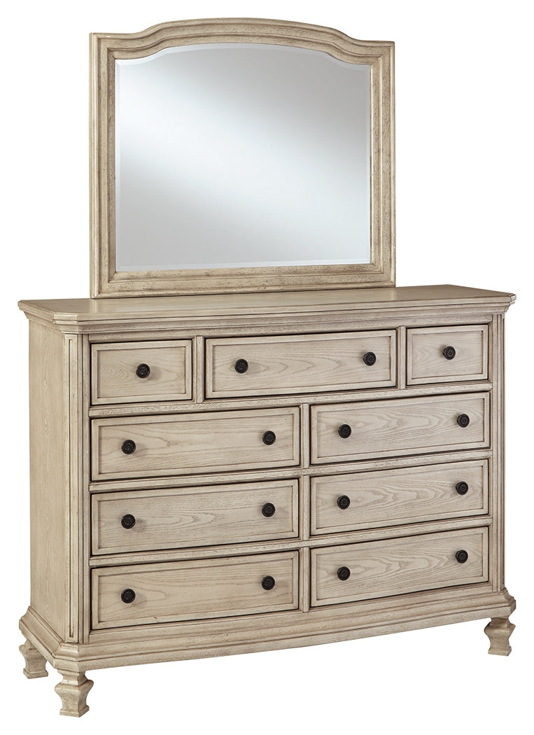 Demarlos B693B1 Parchment White Dresser and Mirror