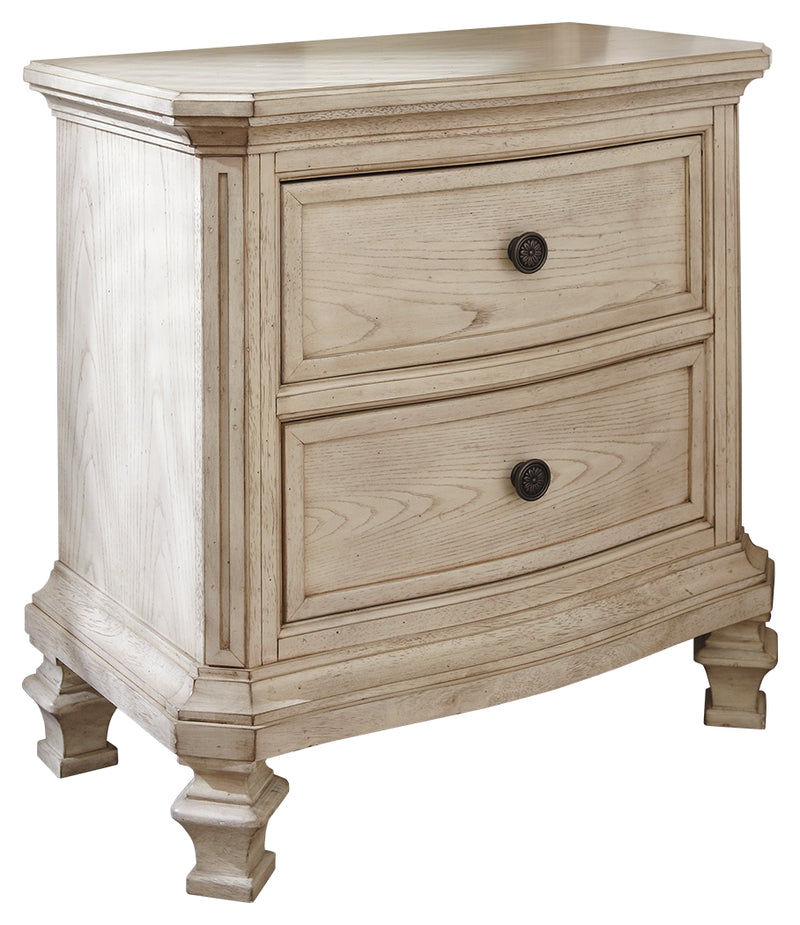 Demarlos B693-92 Parchment White Two Drawer Night Stand