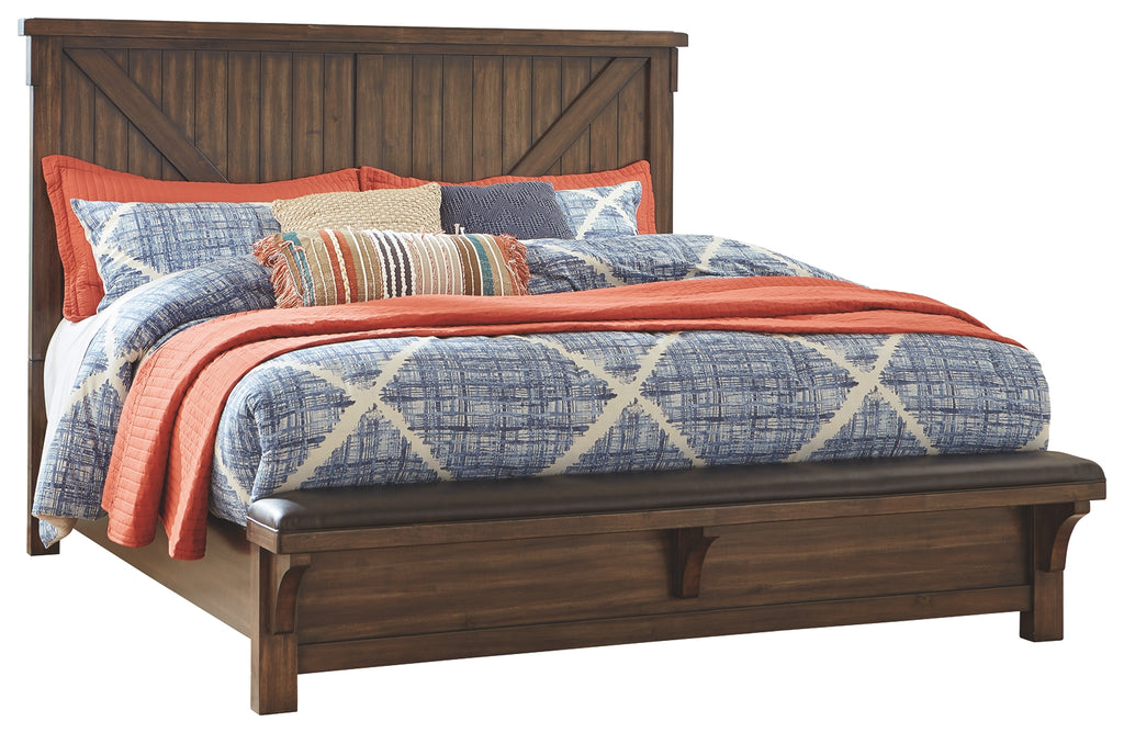 Lakeleigh B718B10 Brown Cal King Upholstered Bed