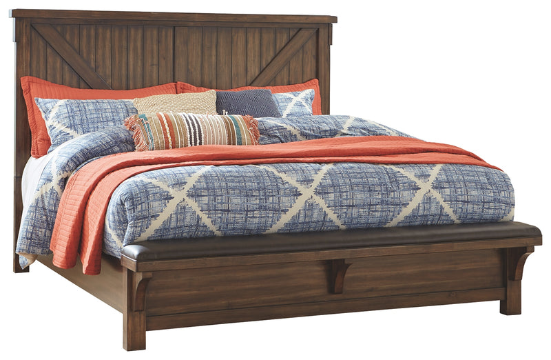 Lakeleigh B718B7 Brown Queen Upholstered Bed