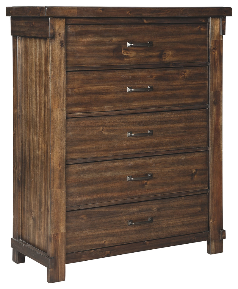 Lakeleigh B718-45 Brown Five Drawer Chest