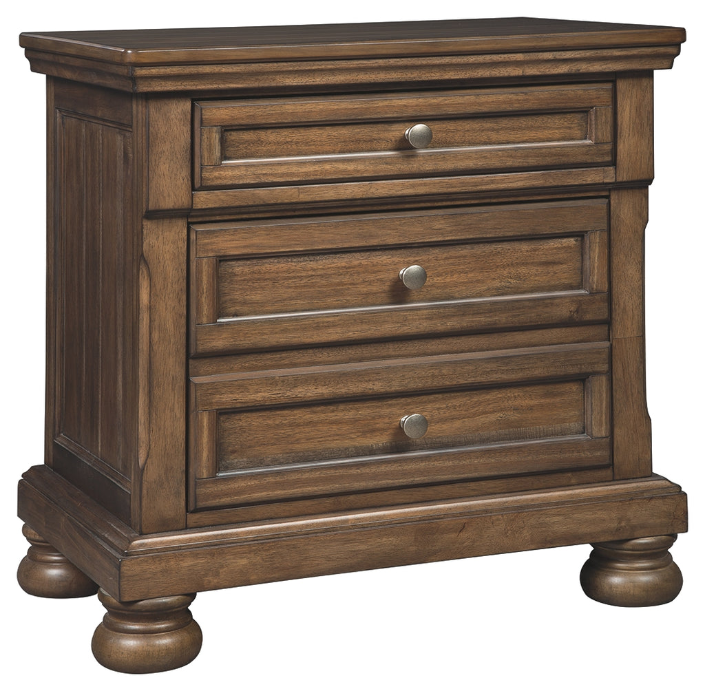 Flynnter B719-92 Medium Brown Two Drawer Night Stand