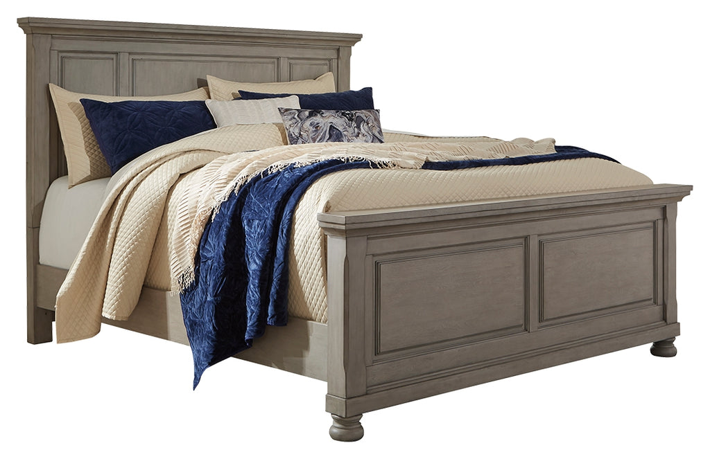 Lettner B733B7 Light Gray California King Panel Bed