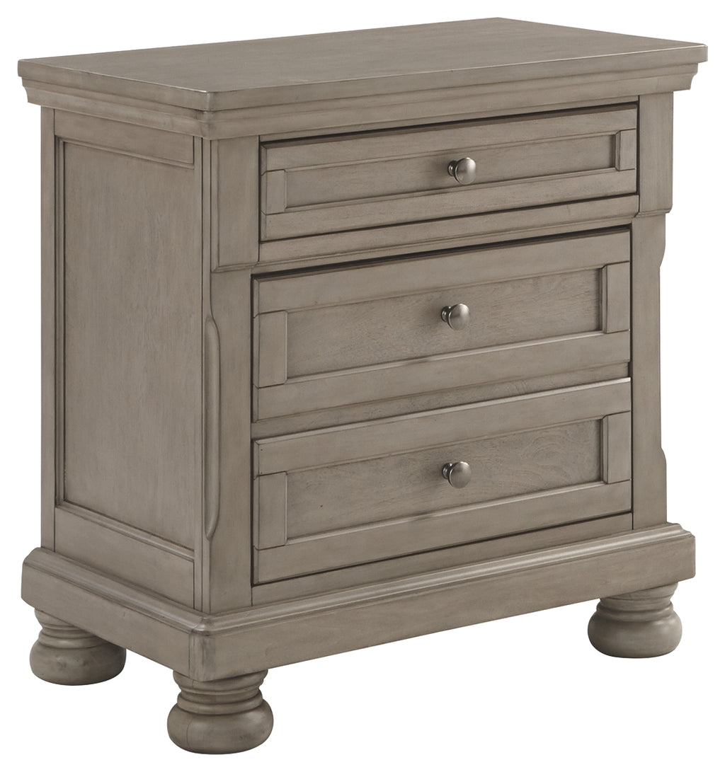 Lettner B733-92 Light Gray Two Drawer Night Stand