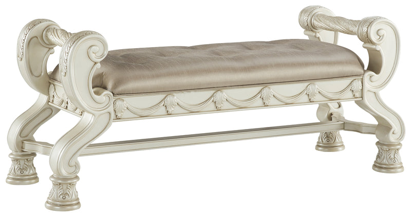 Cassimore B750-09 Silver Large UPH Bedroom Bench
