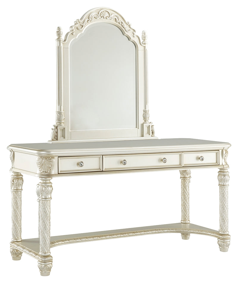 Cassimore B750B9 Pearl Silver Vanity and Mirror