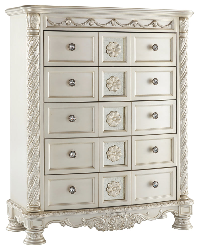Cassimore B750-46 Pearl Silver Five Drawer Chest