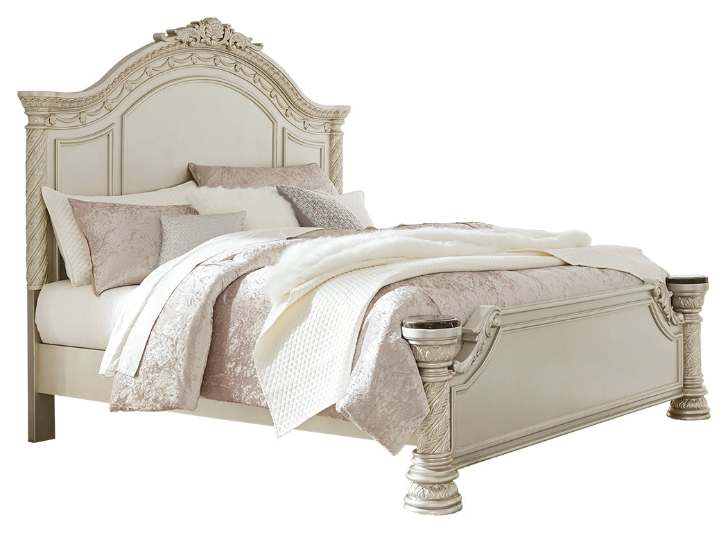 cassimore pearl silver dresser Cassimore 4pc Sleigh Bedroom Set in Pearl Silver