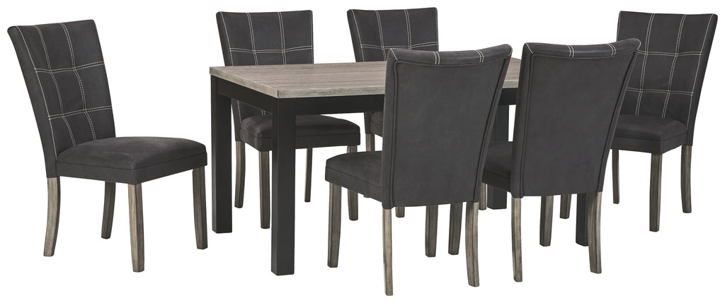 Dontally D294 Two-tone 7-Piece Dining Room Set