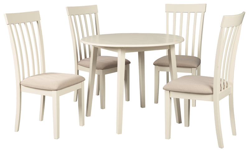 Slannery D318 White 5-Piece Dining Room Set