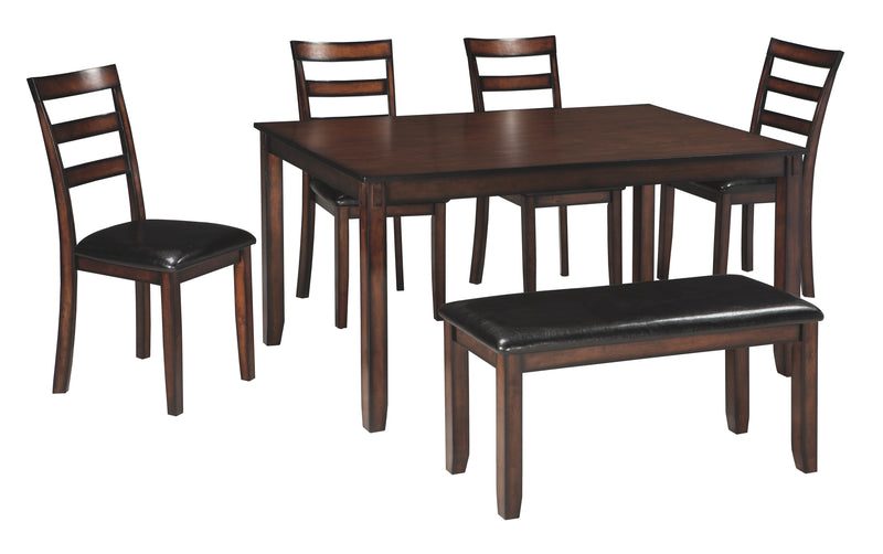 Coviar D385-325 Brown Dining Room Table Set 6CN