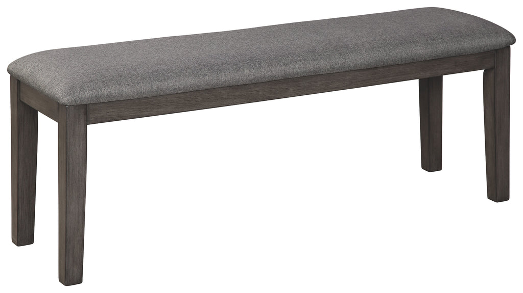 Luvoni D464-00 Dark Charcoal Gray Upholstered Bench