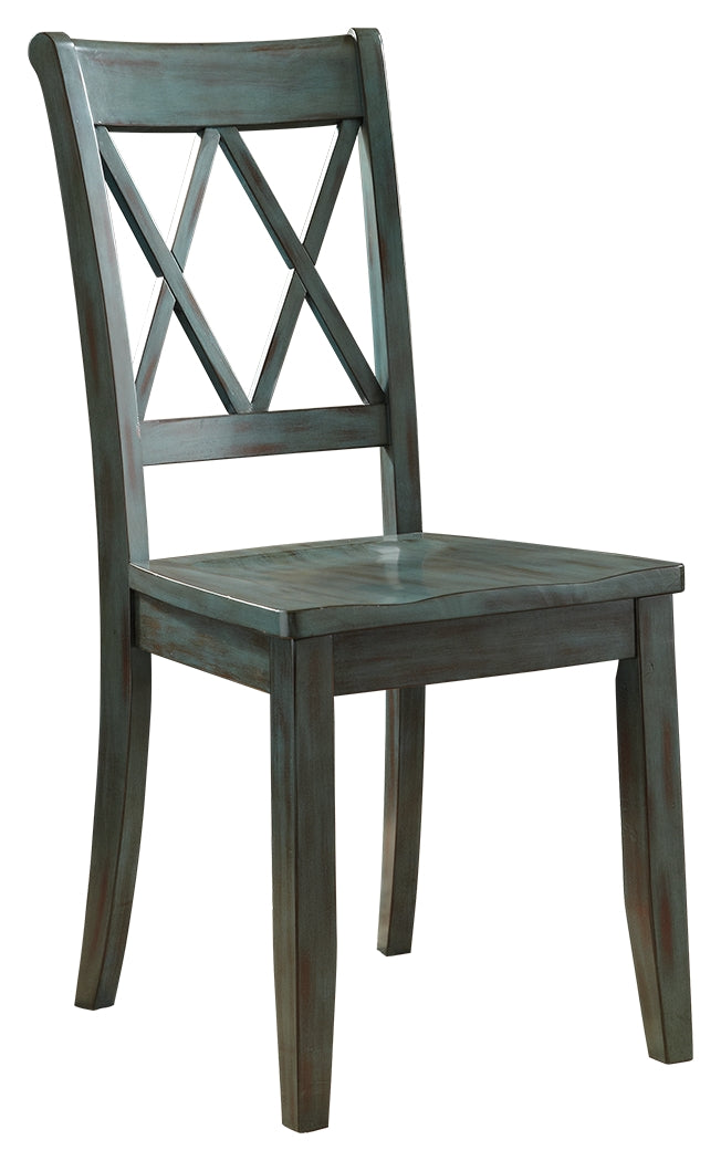 Mestler D540-101 BlueGreen Dining Room Side Chair 2CN