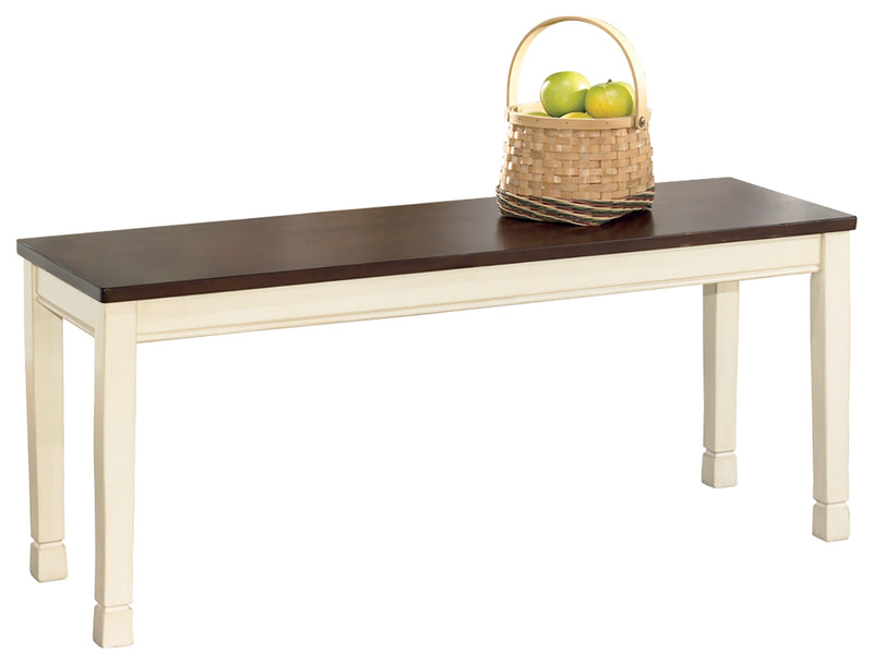 Whitesburg D583-00 BrownCottage White Large Dining Room Bench