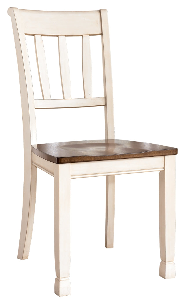 Whitesburg D583-02 BrownCottage White Dining Room Side Chair 2CN