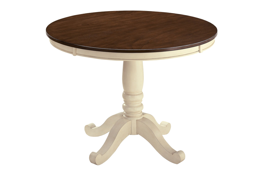 Whitesburg D583-15T BrownCottage White Round Dining Room Table Top